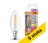 Pack: 6x Osram bombilla LED E14 filamento transparente regulable, 5,5 W (60 W)