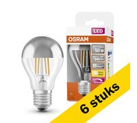 Pack: 6x Osram bombilla LED E27 cabeza espejada regulable 2700K de 6,5W (50W)