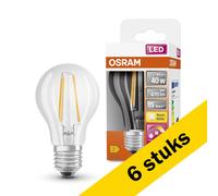 Pack: 6x Osram bombilla LED E27 filamento transparente regulable 4W (40W)