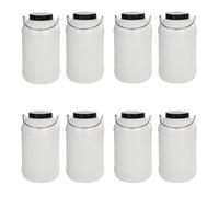 Pack 8 Bidones Redondos de Plástico con Asa de Hierro. Bidón para Aceitunas, Garrafa, Tanque de Agua con Tapa y Boca Ancha. Apto para todo tipo de Líquidos (5L (8 Uds)