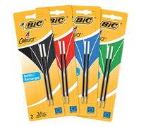 Pack 8x Bic Recambio para bolígrafo de 4 colores: azul /negro/rojo/verde