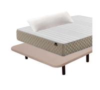 Pack ahorro deluxe descanso completo 105x190 cm (colchón + base tapizada + patas + almohada) 190 cm