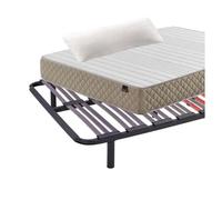 Miroytengo Pack Ahorro Golden Descanso Completo 90x180 cm (colchón + Somier Multiláminas + Patas + Almohada) Black - 90x180 cm Extra long individual