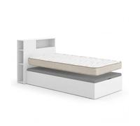 Pack ahorro juvenil canapé con cabecero ten y colchón viscoelástico nova 90 x 190 cm