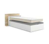 Pack ahorro juvenil canapé con cabecero tori y colchón viscoelástico nova 90 x 190 cm