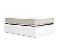 Pack ahorro matrimonio Cama compacta Alice, Colchón viscoelástico Nova Plus y Somier 150 x 190 cm White