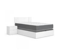 Pack ahorro matrimonio canapé, cabecero con 2 mesitas flow y colchón viscoelástico y muelles aurea 135 x 190 cm