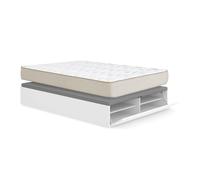 Pack ahorro matrimonio canapé con zapatero lan y colchón viscoelástico nova plus 150 x 190 cm