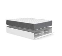 Pack ahorro matrimonio canapé con zapatero lan y colchón viscoelástico y muelles aurea 150 x 190 cm