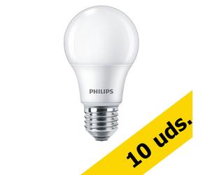 Pack ahorro: x10 Philips Bombilla LED E27 A60 redonda mate 6500K 13W (100W)