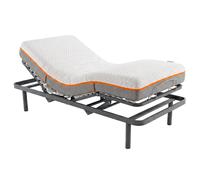 Pack Atlas - Somier Articulado eléctrico con 4 planos + Colchón HR Viscoelástico - Mando inalámbrico - Luz LED - Calidad Alemana 90 x 190