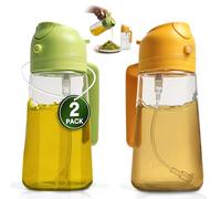 Pack&Back 2 Uds Aceitera Spray Pulverizador 3 En 1 Estas Aceiteras Y Vinagreras Dispensan Y Rocian Aceite Para Ensaladas Barbacoa Y Air Fryer Dispensador Aceite Spray Cristal Antigoteo Capacidad 500ML