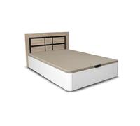 Pack cama canape abatible blanco 150cm + cabecero kiara cambria y grafito