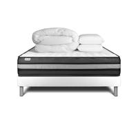 Pack cama completa - Colchón 140x190cm + Somier con láminas (kit) + 2 almohadas + Edredón - Vital Power Zen White 140 x 190