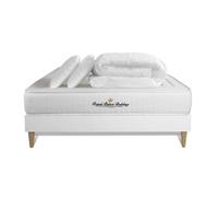 Pack Cama Completa - Colchón 140x200cm + Somier Con Láminas (en Kit) + 2 Almohadas + Edredón - Lancaster