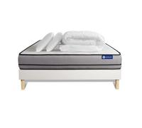 Pack Cama Completa - Colchón 140x200cm + Somier Con Láminas (kit) + 2 Almohadas + Edredón - Actilatex Night