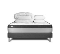 Pack cama completa - Colchón 160x200cm + Somier con láminas (en kit) + 2 almohadas + Edredón - Vital Ergo Grey 160x200 cm