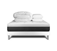 Pack cama completa - Colchón 180x200cm + Somier con láminas (kit) + 2 almohadas + Edredón - Vital Form White 180x200 cm