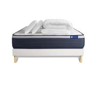 Pack Cama Completa - Colchón 200x200cm + Somier Con Láminas (kit) + 2 Almohadas + Edredón - Actimemo Max