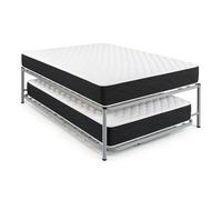 Pack Cama Nido Metálica GM con Somier Superior e Inferior | Ahorro de Espacio, Estructura Reforzada y 2 Colchones Viscoelásticos de 20 cm | Grupo Mamapla