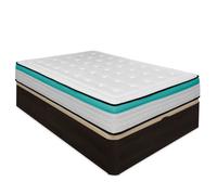 Pack Canapé Abatible con gran capacidad - Colchón Viscoelástico con muelles ensacados Premium Bio Max - 24cm de Grosor - Alta calidad - Fabricado en España - Somnia Descanso [Envío y montaje incluido]