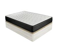 Pack Canapé Abatible de Madera + Colchón Viscoelástico Juno - Alta calidad - Altura colchón 20 cm (+-2cm) - [Envío y Montaje Incluido] - Somnia Descanso Artic white 90x190cm