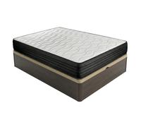 Pack Canapé Abatible de Madera + Colchón Viscoelástico Juno - Alta calidad - Altura colchón 20 cm (+-2cm) - [Envío y Montaje Incluido] - Somnia Descanso Wenge 150x190cm