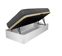 Pack Canapé Apertura Lateral gran almacenamiento con Colchón Viscoelástico Juno - Alta calidad - Altura 18cm (+-2cm) - Fabricado en España - Somnia Descanso [Envío y montaje incluido] White 90x190cm