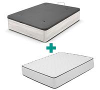 Pack Canapé Articulado Gonzi de Madera + Colchón de Muelles Ensacados y Viscoelástica | Grupo Mamapla