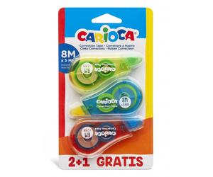 Pack carioca corrector de cinta 2+1 - cubriente - se puede volver a es