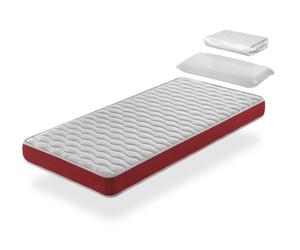 Pack colchon 80x200 velvet cama infantil, altura 14 cm + 1 almohada viscoelastica 80x35 + 1 protector colchon 80x200
