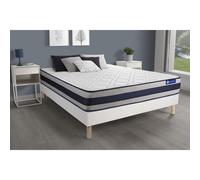 Pack colchón Actiflex ergo 120x200cm + Somier multiláminas, Muelles ensacados y espuma viscoelástica, 3 zonas de confort White 120x200cm