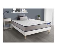 Pack colchón Actiflex form 120x190cm + Somier multiláminas, Muelles ensacados y espuma viscoelástica, 3 zonas de confort White 120 x 190