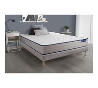 Pack colchón Actiflex form 120x195cm + Somier, Muelles ensacados y espuma viscoelástica, 3 zonas de confort Grey 120 x 195