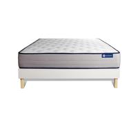 Pack colchón Actiflex form 130x210cm + Somier multiláminas, Muelles ensacados y espuma viscoelástica, 3 zonas de confort White 130 x 210