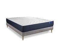 Pack colchón Actiflex life 200x200cm + Somier, Muelles ensacados y espuma viscoelástica Grey 200 x 200