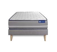 Pack colchón Actiflex pur 80x200cm + Somier, Muelles ensacados, 3 zonas de confort Grey 80x200 cm