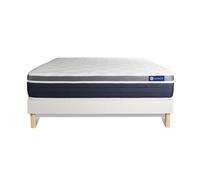Pack colchón Actilatex confort 200x200cm + Somier multiláminas, Látex y espuma viscoelástica, 7 zonas de confort White 200 x 200