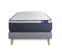 Pack colchón Actilatex max 80x200cm + Somier, Látex y espuma viscoelástica, 7 zonas de confort Grey 80x200 cm