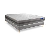 Pack colchón Actilatex relax 130x210cm + Somier, Látex y espuma viscoelástica, 5 zonas de confort Grey 130 x 210