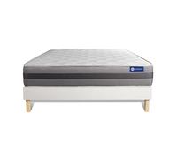 Pack colchón Actilatex relax 140x210cm + Somier multiláminas, Látex y espuma viscoelástica, 5 zonas de confort White 140 x 210