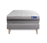 Pack colchón Actilatex relax 90x190cm + Somier, Látex y espuma viscoelástica, 5 zonas de confort Grey