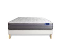 Pack colchón Actilatex zen 130x220cm + Somier multiláminas, Látex y espuma viscoelástica, 7 zonas de confort White 130 x 220