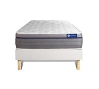 Pack colchón Actilatex zen 90x190cm + Somier multiláminas, Látex y espuma viscoelástica, 7 zonas de confort White