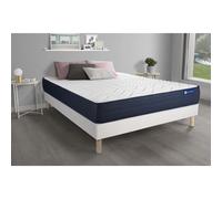 Pack colchón Actimemo life 120x195cm + Somier multiláminas, espuma viscoelástica, 5 zonas de confort White 120 x 195