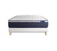 Pack colchón Actimemo max 140x190cm + Somier multiláminas, espuma viscoelástica, 7 zonas de confort White
