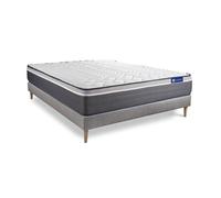 Pack colchón Actimemo plus 200x200cm + Somier, espuma viscoelástica, 7 zonas de confort Grey 200 x 200