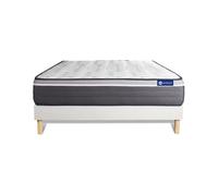 Pack colchón Actimemo plus 200x200cm + Somier multiláminas, espuma viscoelástica, 7 zonas de confort White 200 x 200