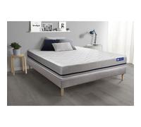 Pack colchón Actimemo soft 120x220cm + Somier, espuma viscoelástica, 3 zonas de confort Grey