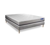 Pack colchón Actimemo soft 130x210cm + Somier, espuma viscoelástica, 3 zonas de confort Grey 130 x 210